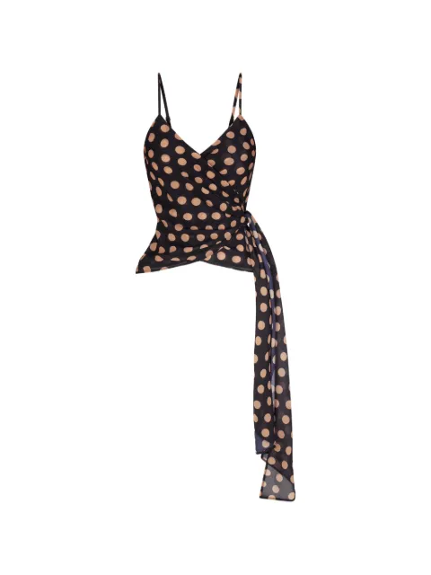 Simon Miller Marlowe polka-dot tie-fastening top