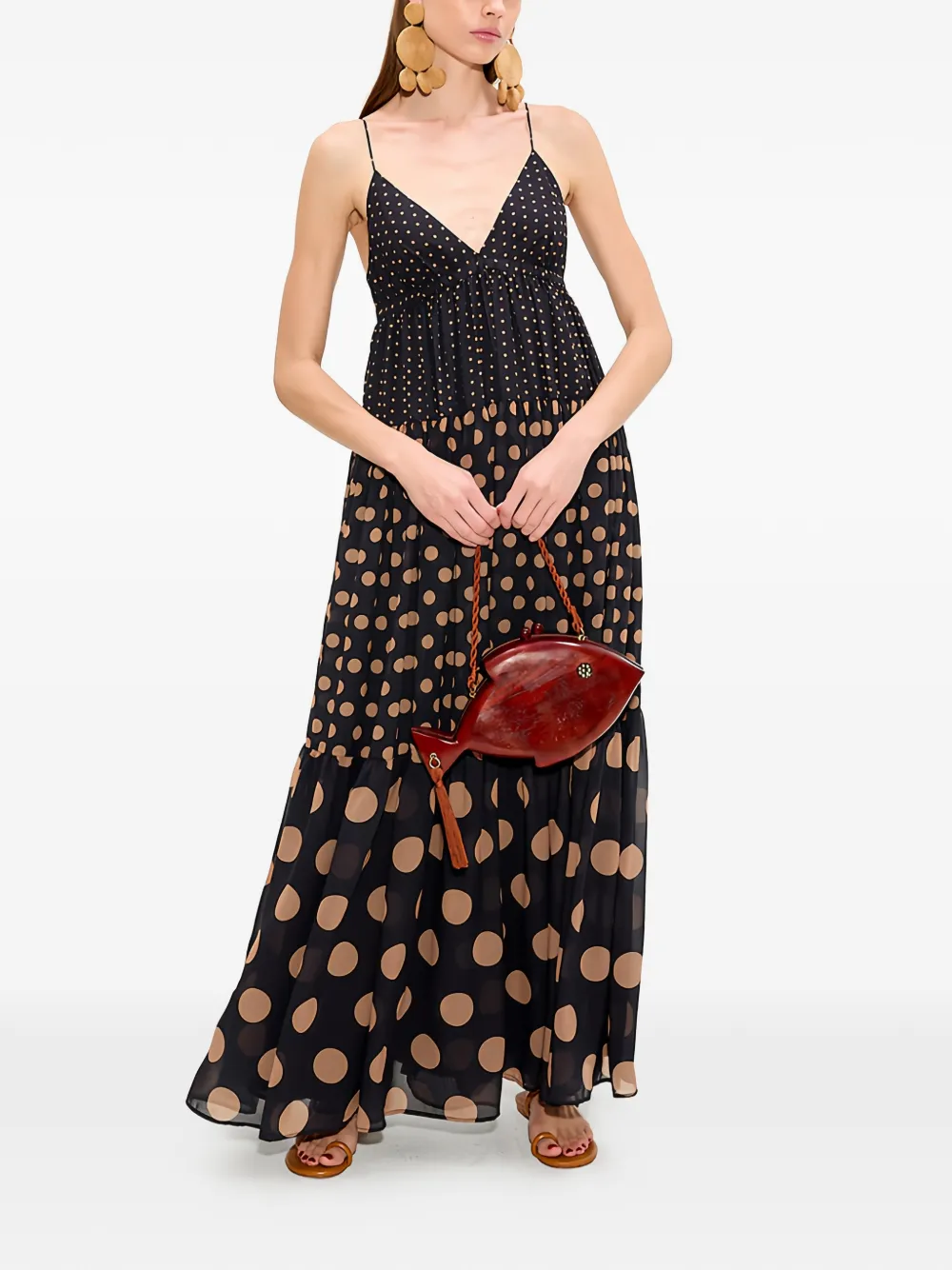 Simon Miller Romi chiffon maxi-dress Zwart