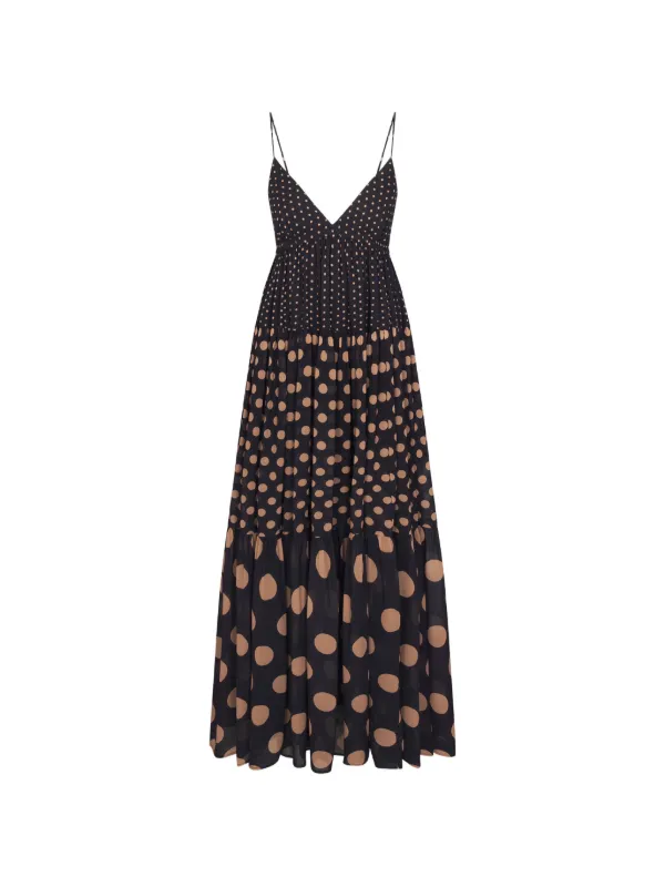 Simon Miller Romi Chiffon Maxi Dress | Black | FARFETCH