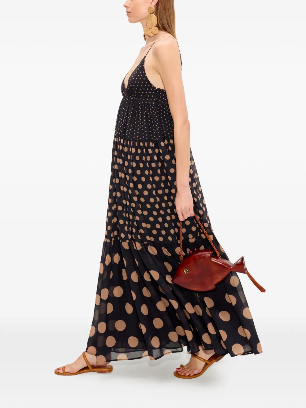 Simon Miller Romi chiffon maxi-dress Zwart