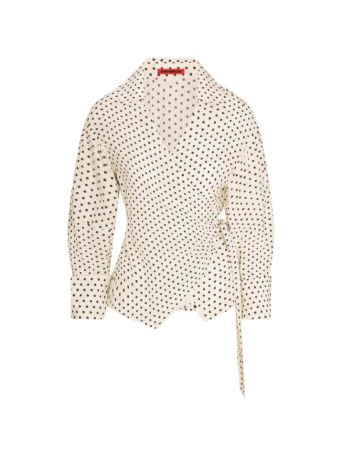 Simon Miller Anya polka-dot wrap blouse