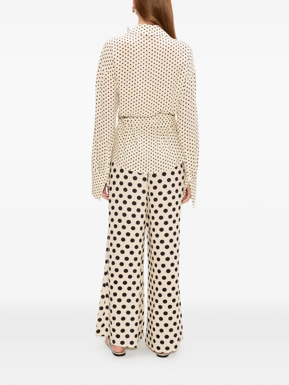 Simon Miller Anya wikkelblouse met stippen Wit