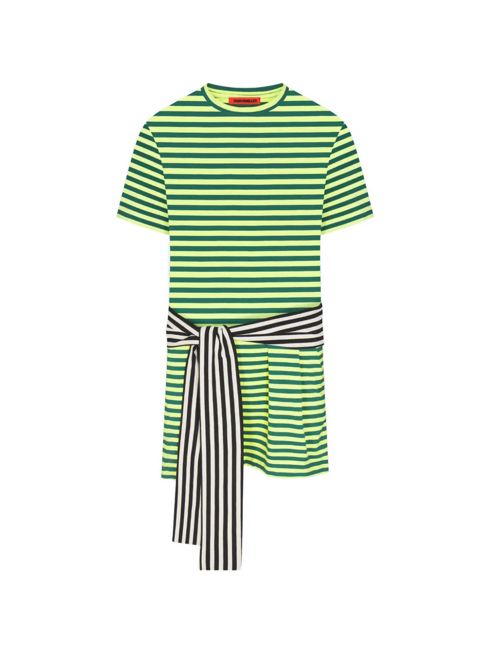 Simon Miller Lottie striped mini T-shirt dress - Verde