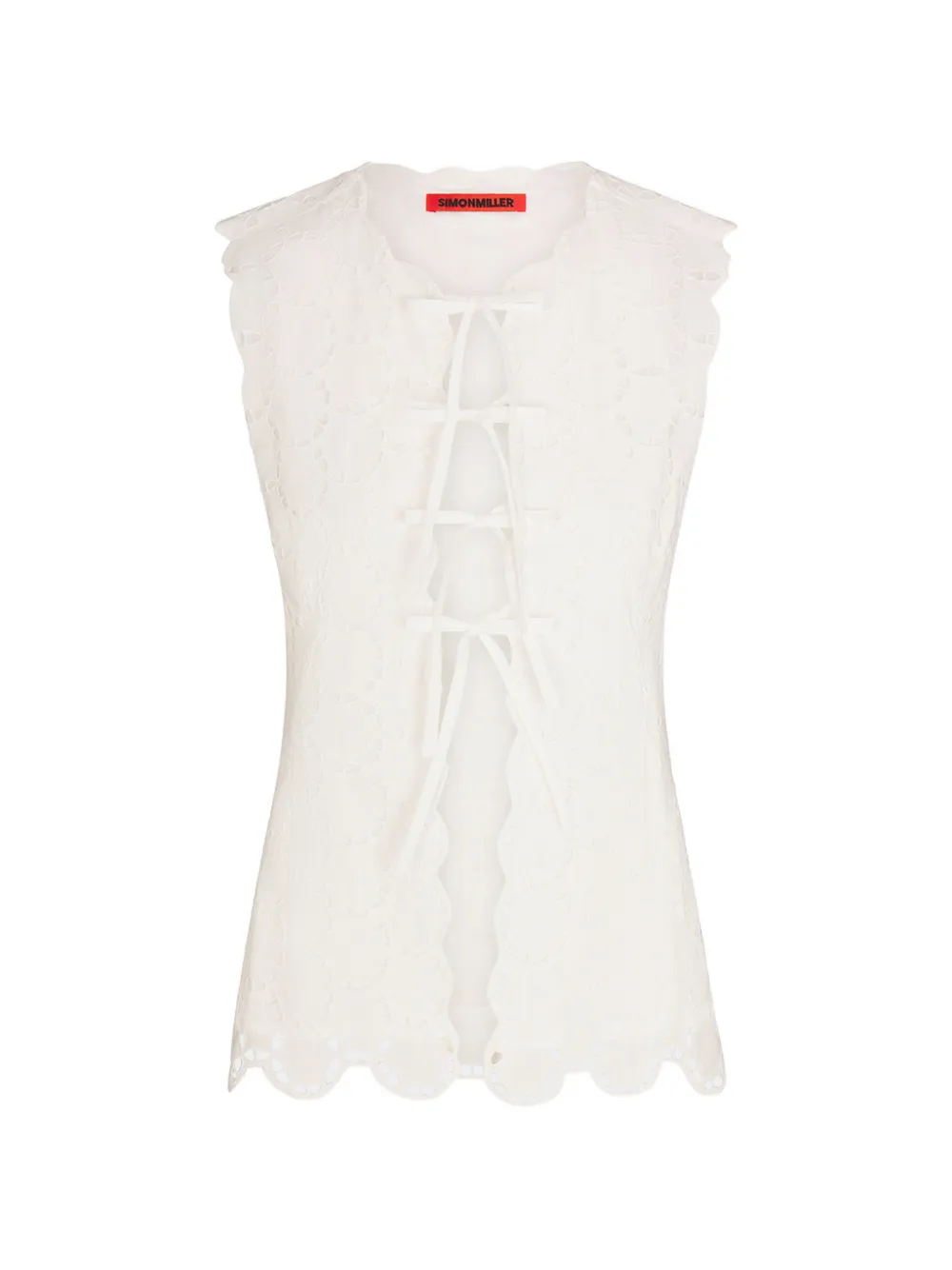 Simon Miller Blusa Delilah con occhielli - Bianco