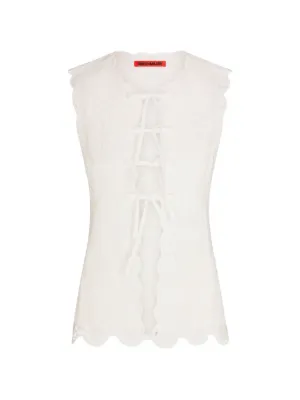 Simone Rocha Easy Bow Tails タンクトップ | ホワイト | FARFETCH JP Simone Rocha Easy Bow Tails タンクトップ | ホワイト | FARFETCH JP
