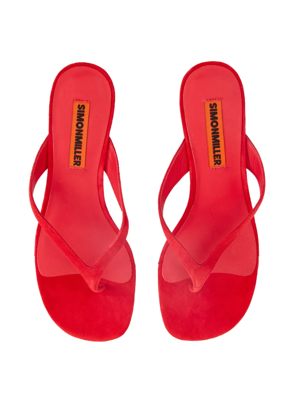 Simon Miller Beep suede kitten-heel sandals Rood