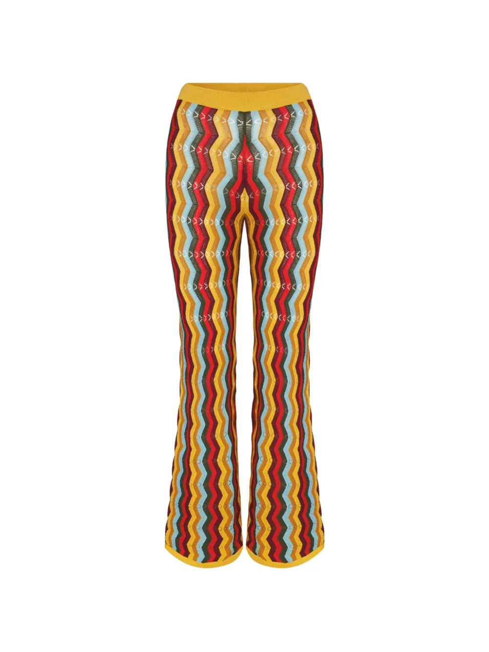 Simon Miller Pantaloni svasati Ophelia con motivo chevron - Giallo