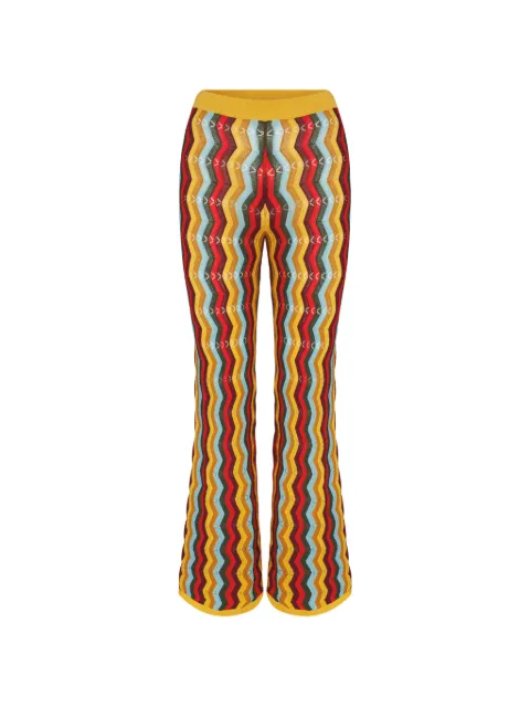 Simon Miller Ophelia chevron-knit flared trousers