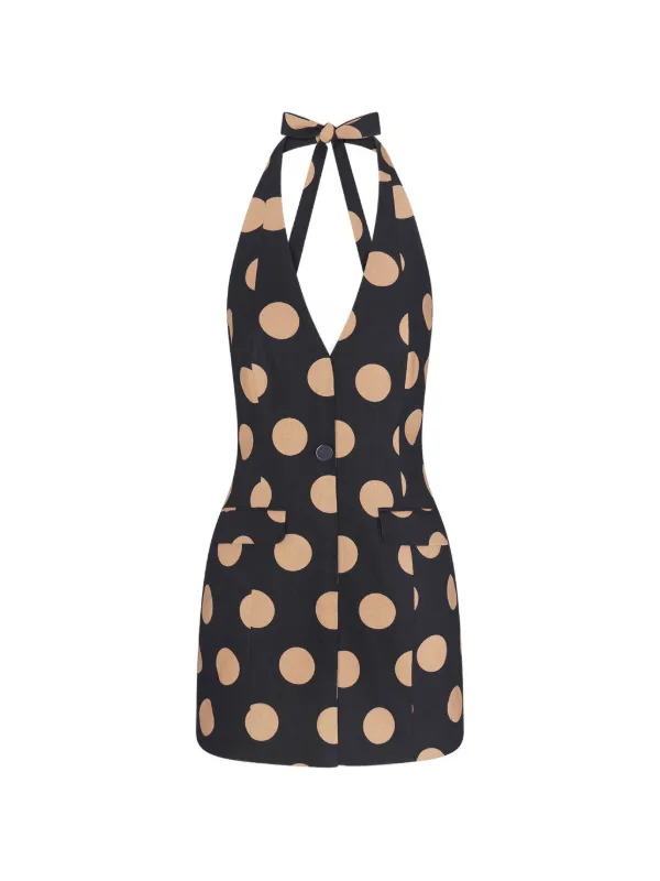 simon miller mini dress SIMONMILLER Sahara Linen Mini Dress in Neutral