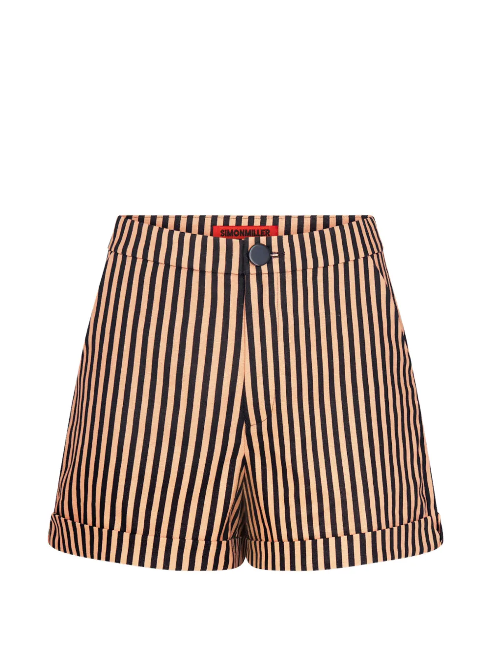 Simon Miller Como striped tailored mini shorts - Black
