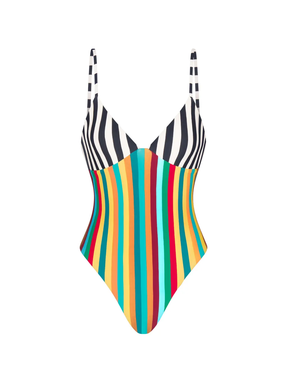 Simon Miller Behati striped swimsuit - Verde