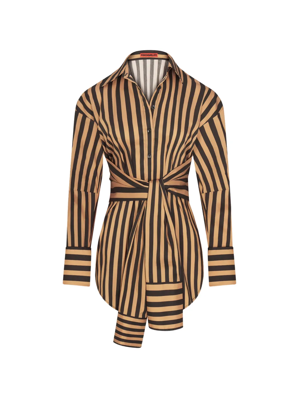 Simon Miller Inna tie-waist striped shirt - Nero