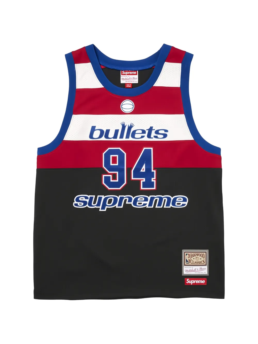 Supreme x Mitchell & Ness logo-print tank top - Nero