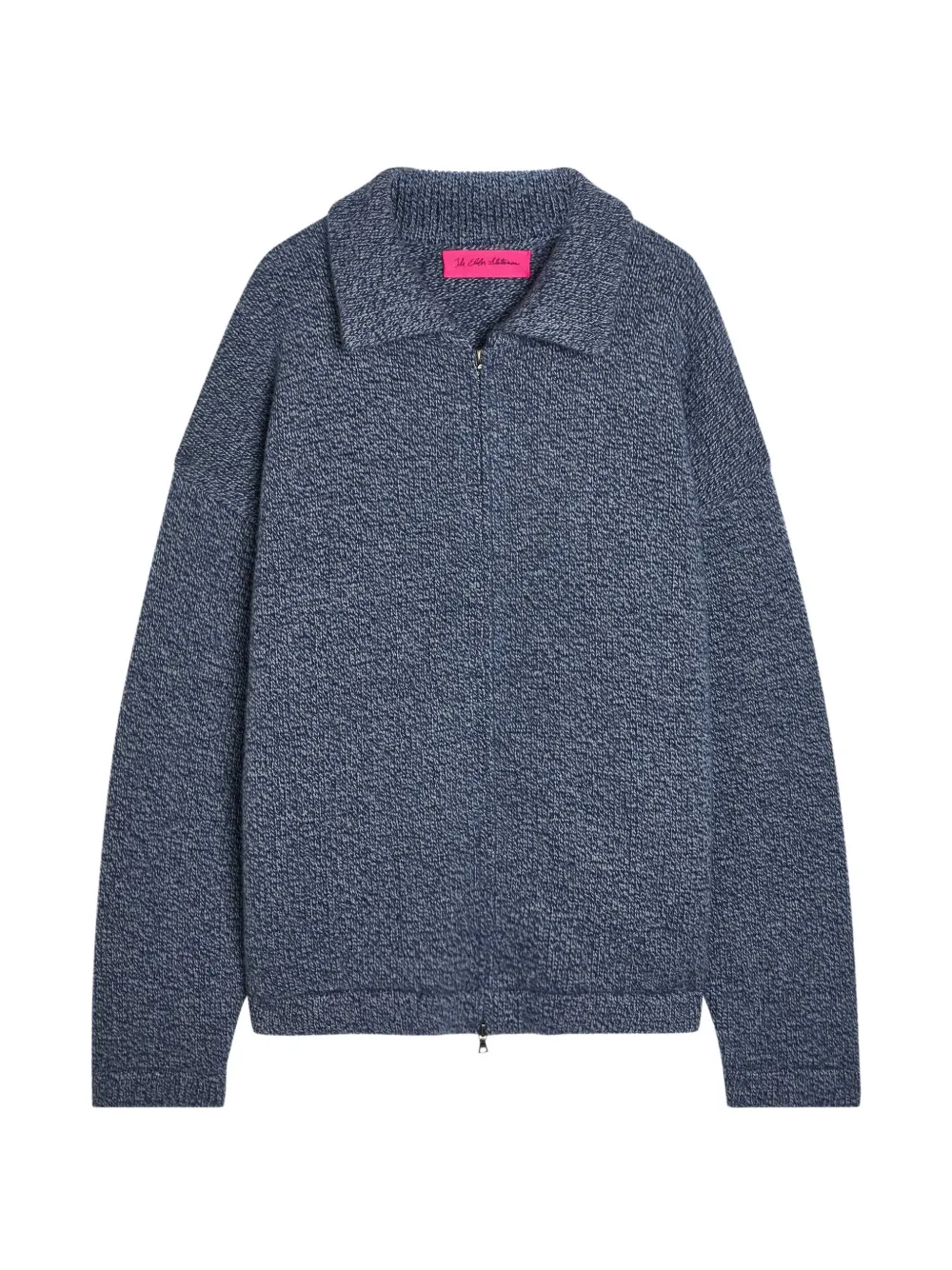 The Elder Statesman Marl-knit zip-up jacket - Blu