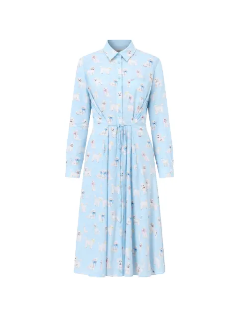 Fiorucci poodle-print midi shirt dress