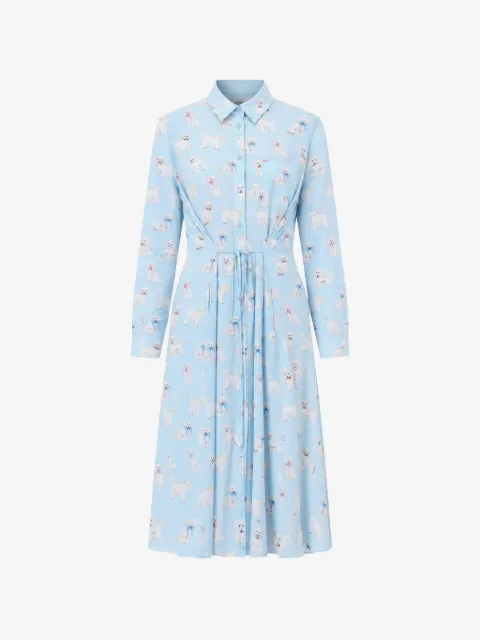 Fiorucci poodle-print midi shirt dress
