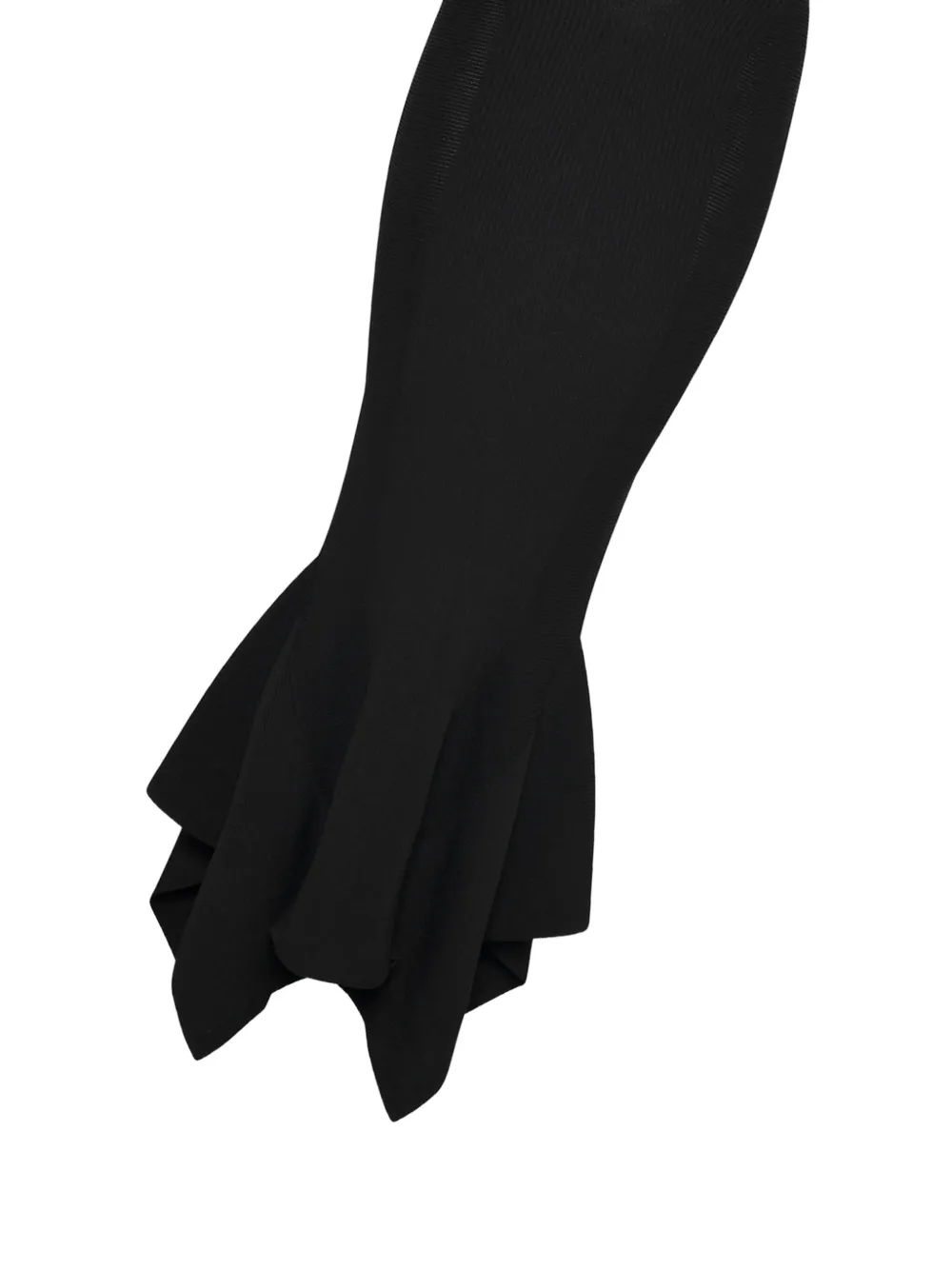 Marine Serre Crescent Moon ribgebreide maxi-jurk Zwart