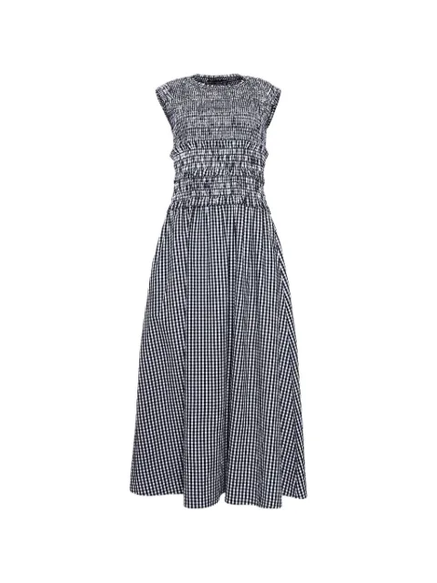 Hunter Bell Louise smocked gingham midi dress