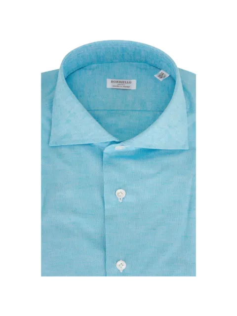 BORRIELLO NAPOLI slub-texture spread-collar shirt