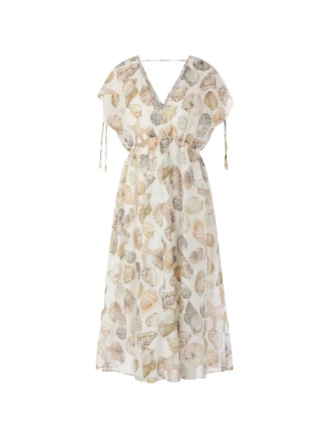 MARCCAIN seashell-print midi dress