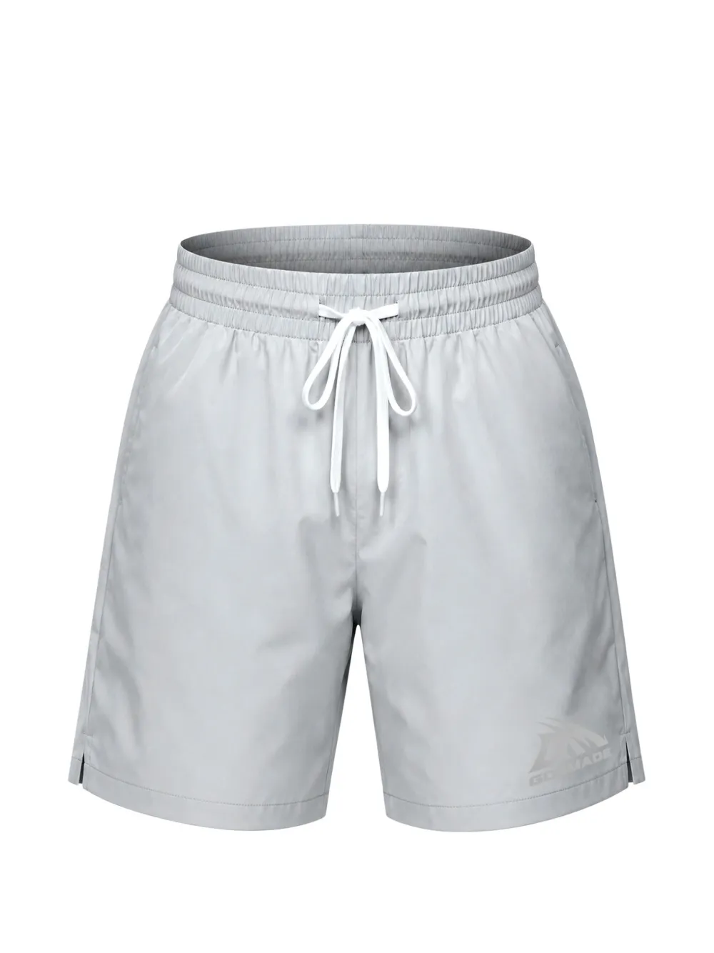 GODMADE GM-logo drawstring-waist swim shorts - Grigio