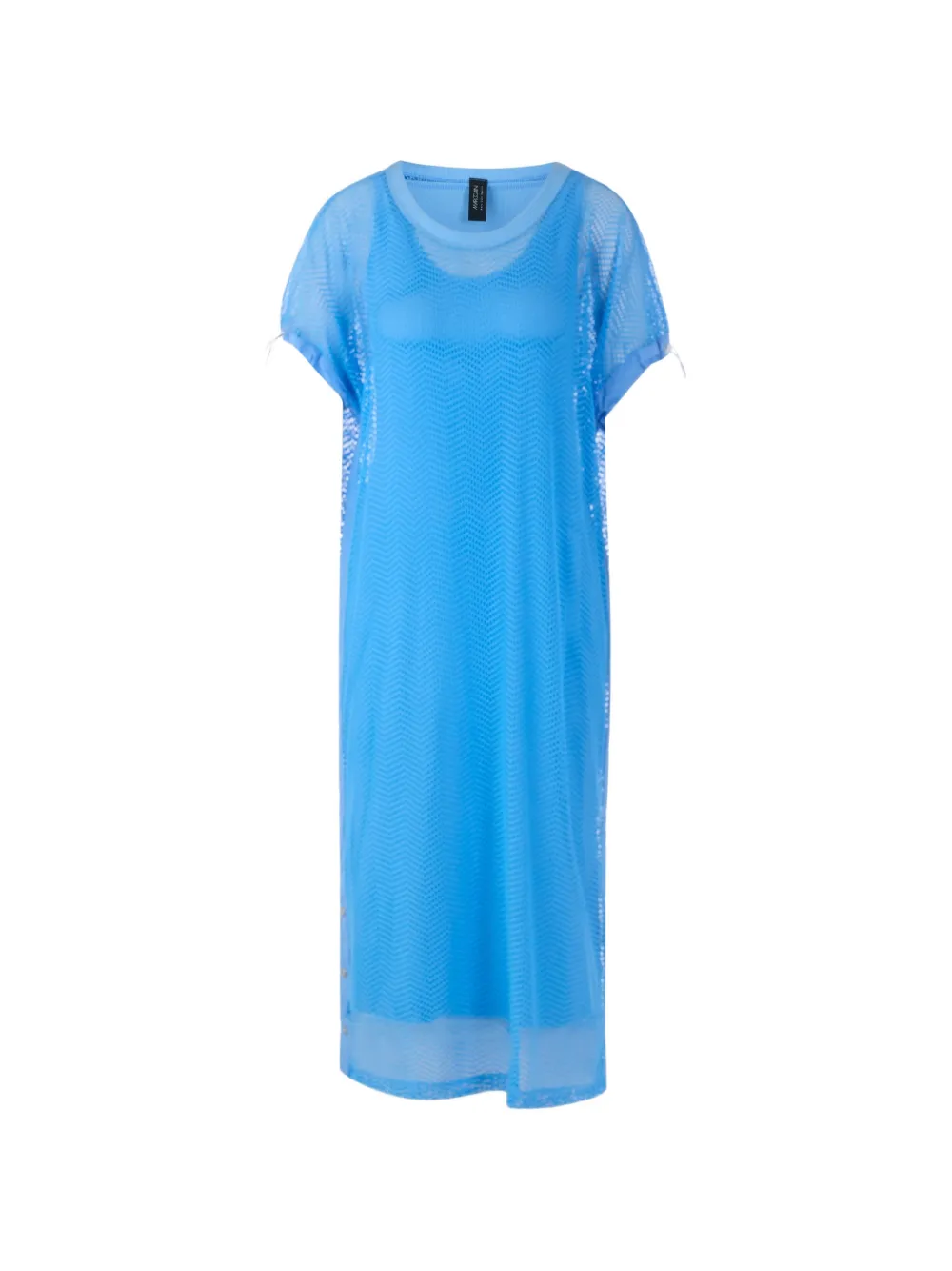 Marccain Mesh-overlay Midi Dress In Multi