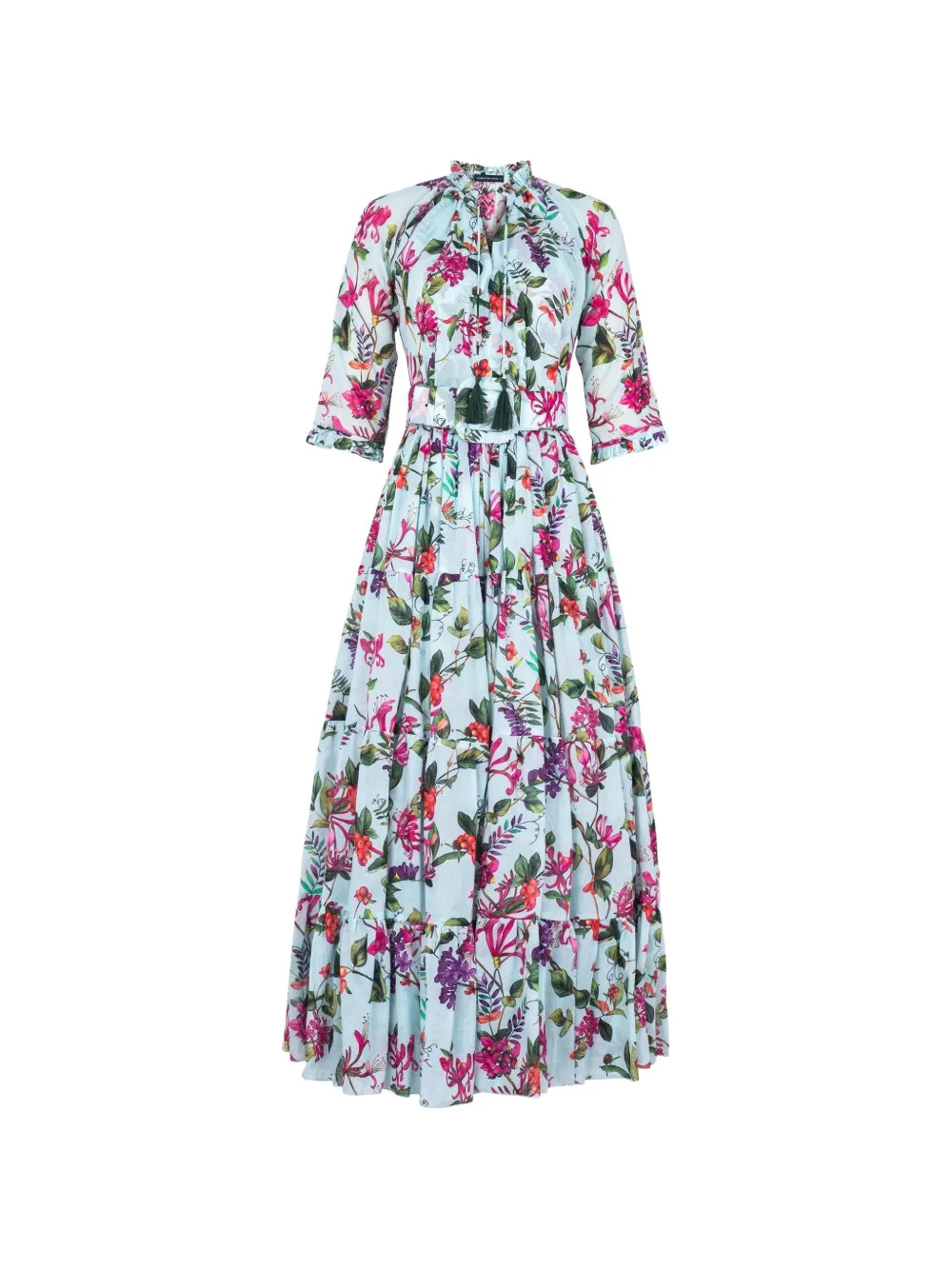 Samantha Sung Eva floral-print maxi dress - Blu