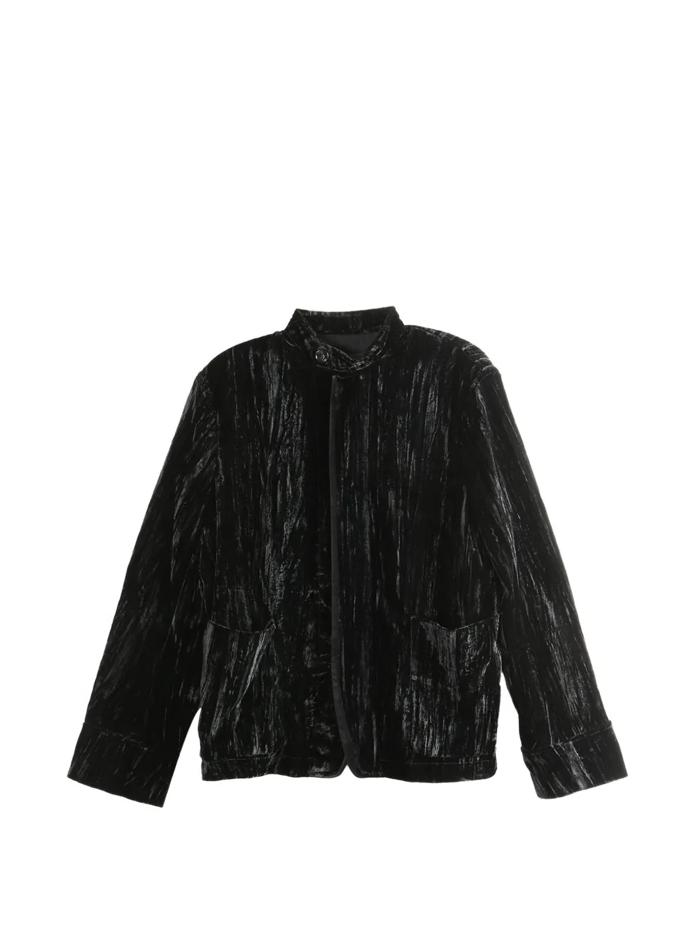 Ann Demeulemeester Zaya crushed-velvet jacket - Nero
