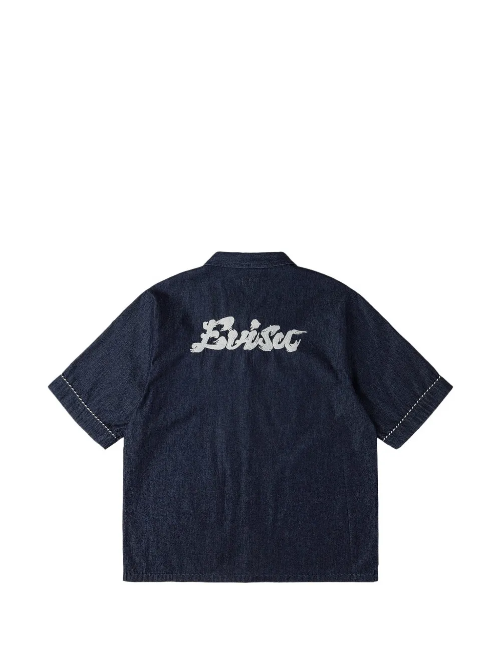 EVISU logo-embroidered short-sleeve Shirt | Blue | FARFETCH ZA
