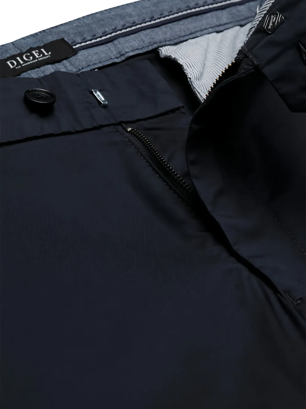 Digel Pantalones Rectos Con Botones - Azul 