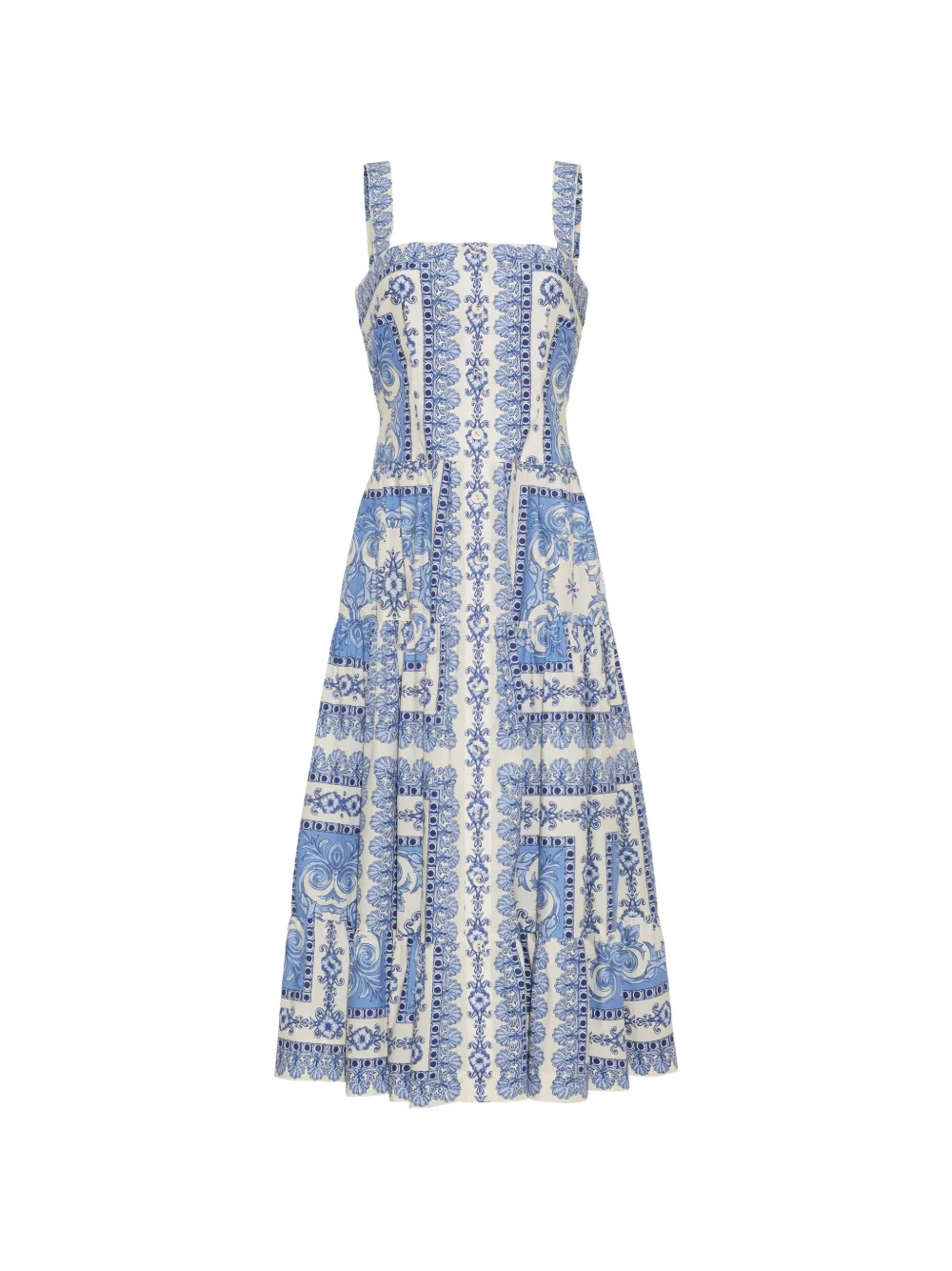 Cara Cara Margarita Tiered Midi Dress In White