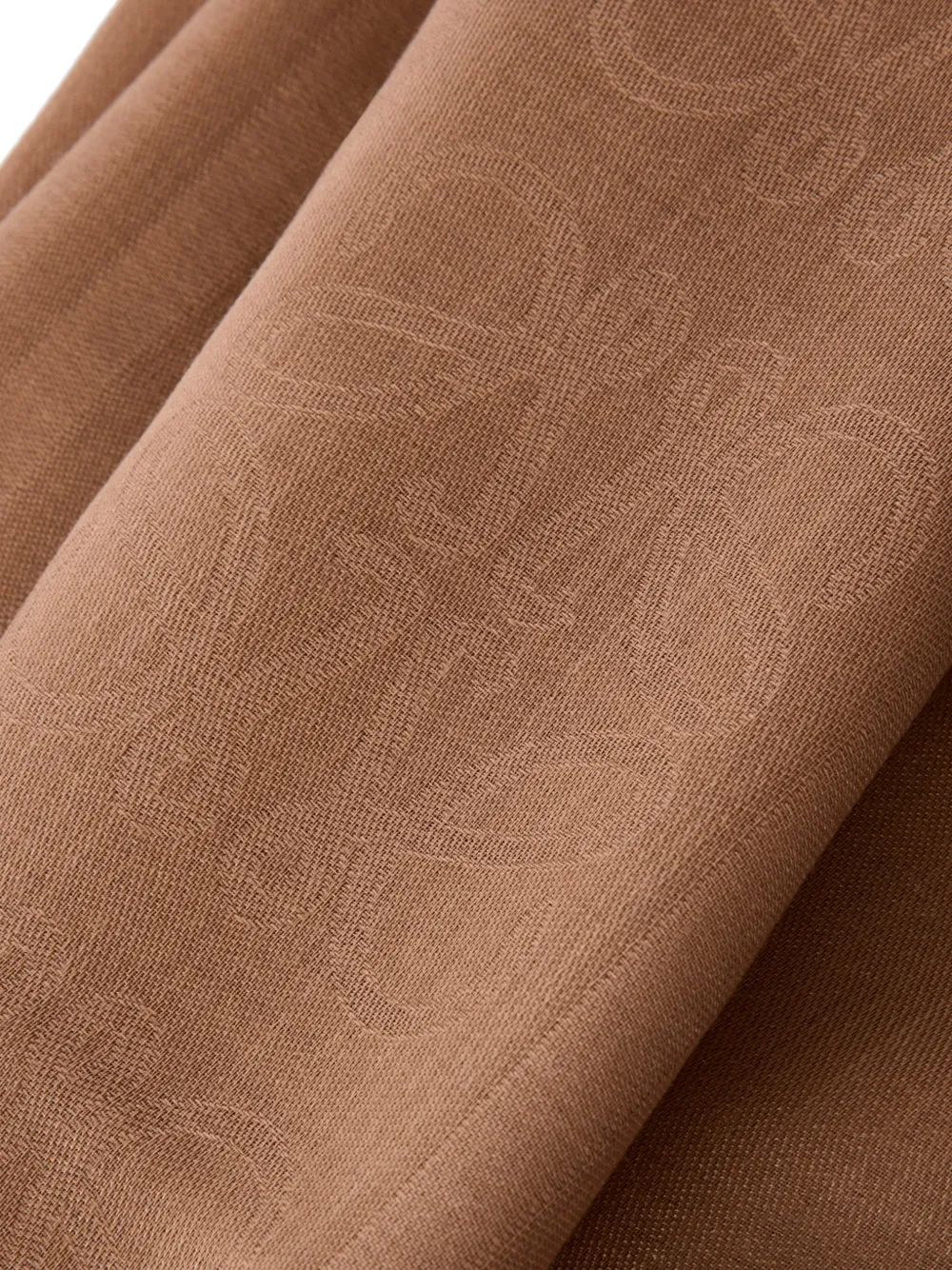  Loewe Anagram-pattern Frayed Scarf - Marron 