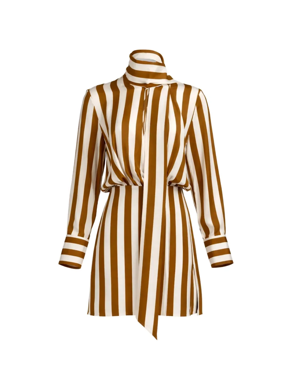 Silvia Tcherassi Imelda striped mini dress - Marrone