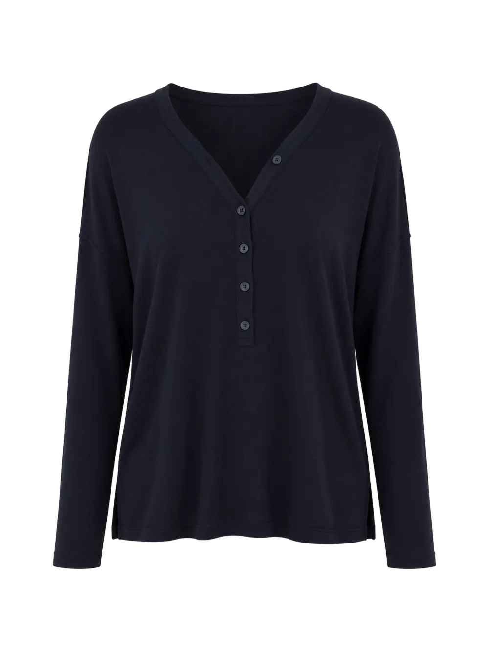 Kangra button-placket dropped-shoulder cardigan - Blu