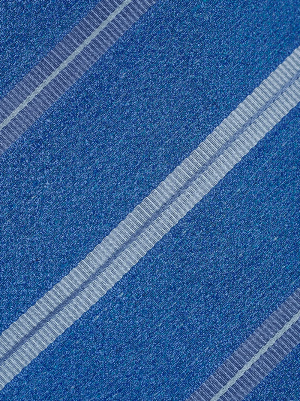 Kiton Gestreepte zijden stropdas Blauw