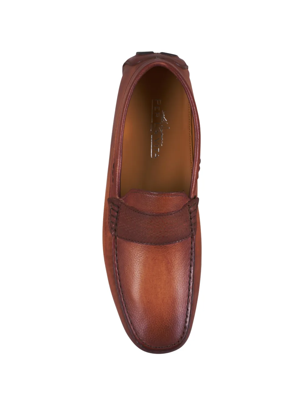 MARTIN DINGMAN Leren penny loafers Bruin