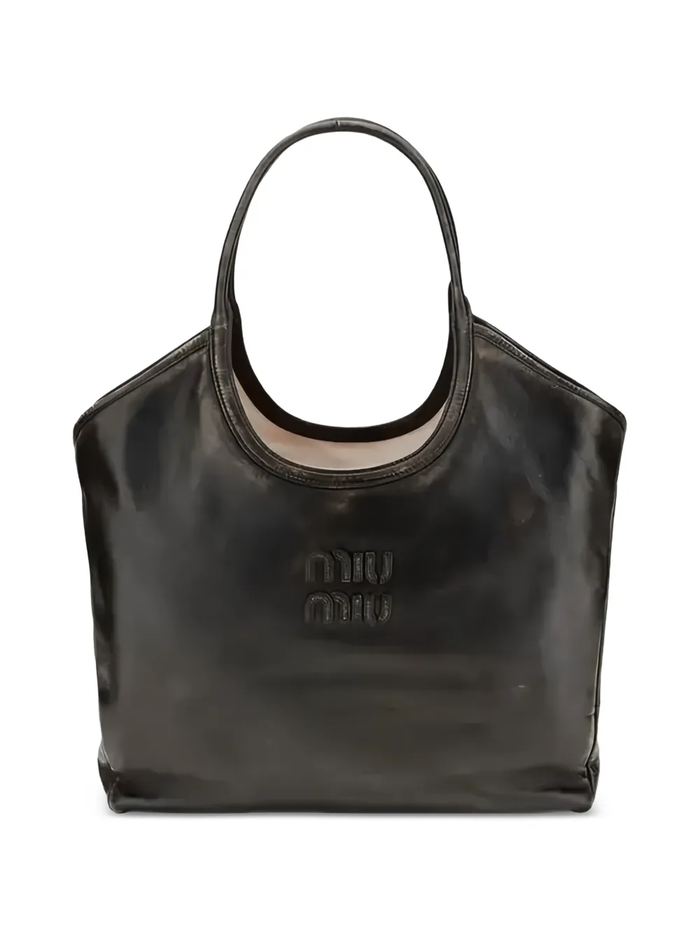 Miu Miu Ivy logo-embossed tote bag - Schwarz