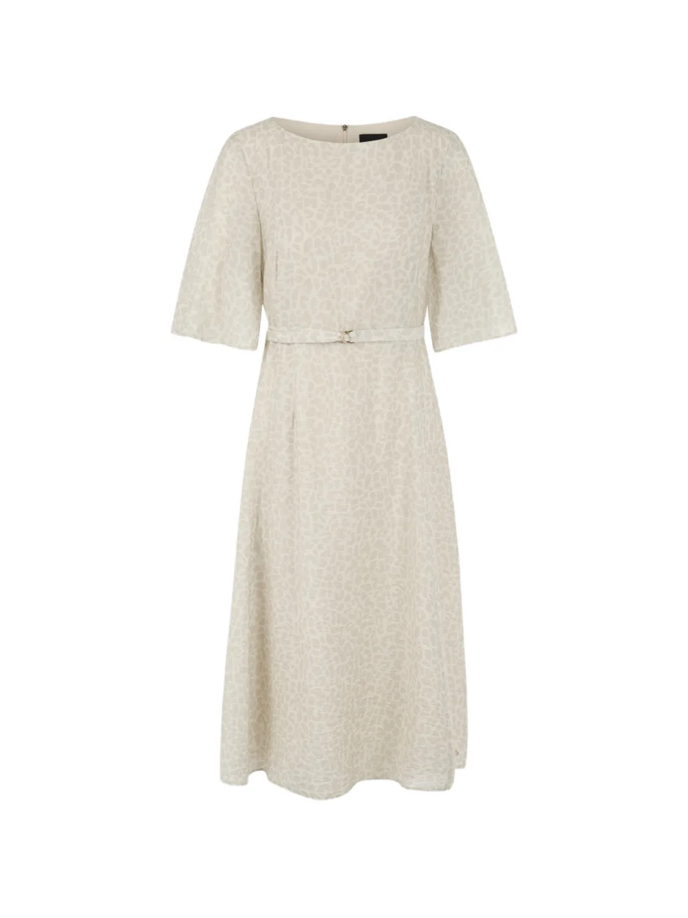 MARCCAIN animal-pattern belted midi dress - Toni neutri