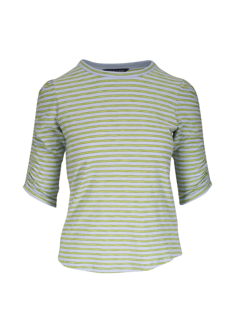 Veronica Beard stripe-pattern puff-sleeve top - Blau