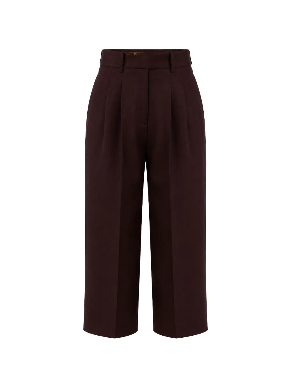 Elisabetta Franchi pleated wide-leg trousers - Marrone
