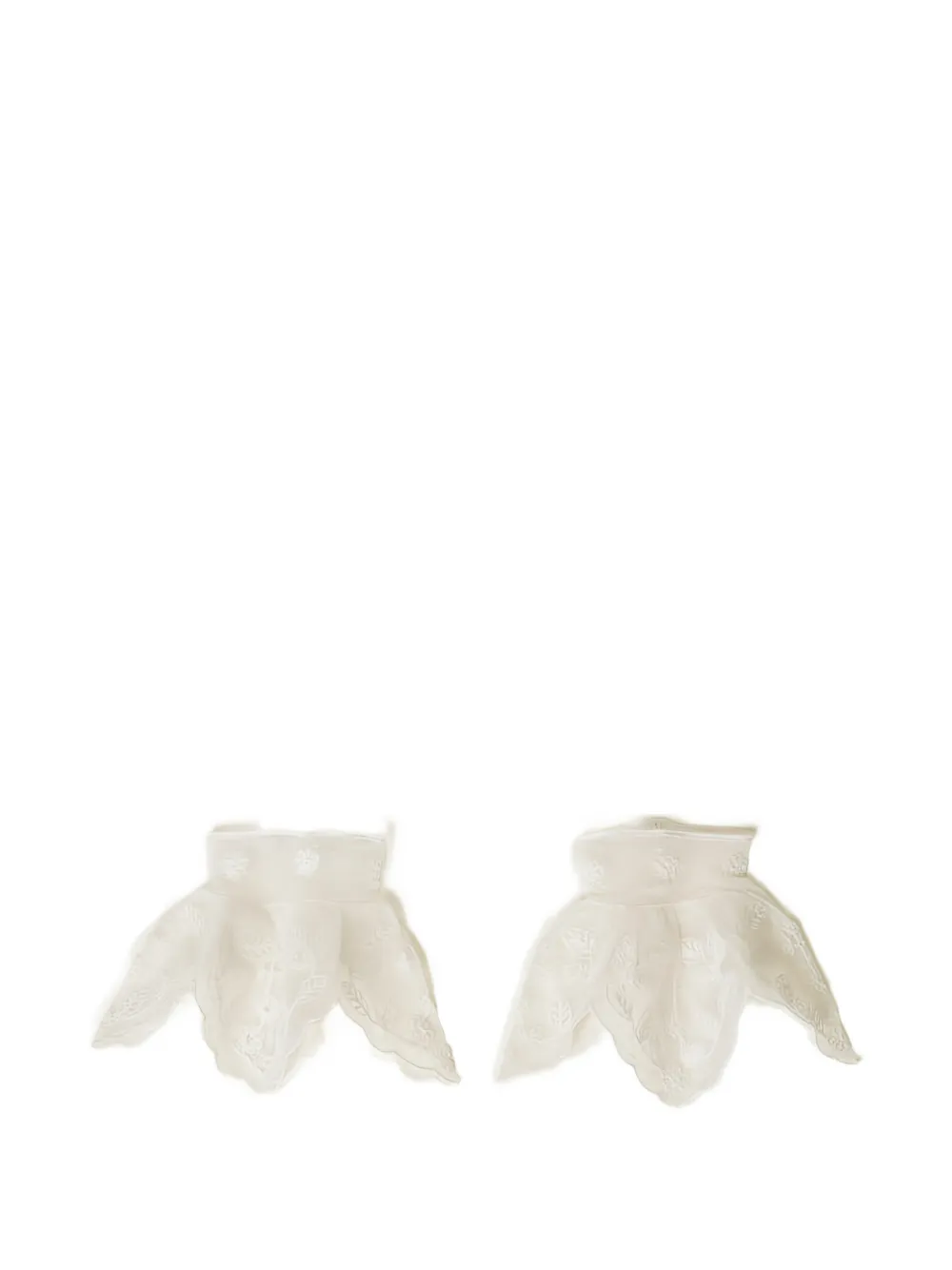 TWINSET embroidered ruffled cuffs - Nude