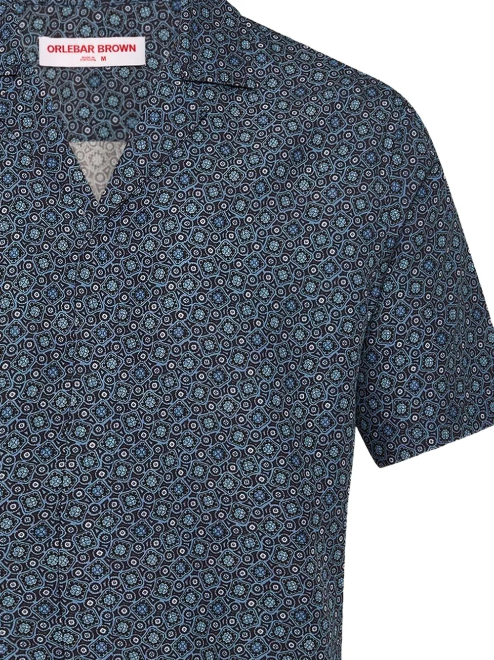 Orlebar Brown Maitan overhemd met geometrische print Blauw