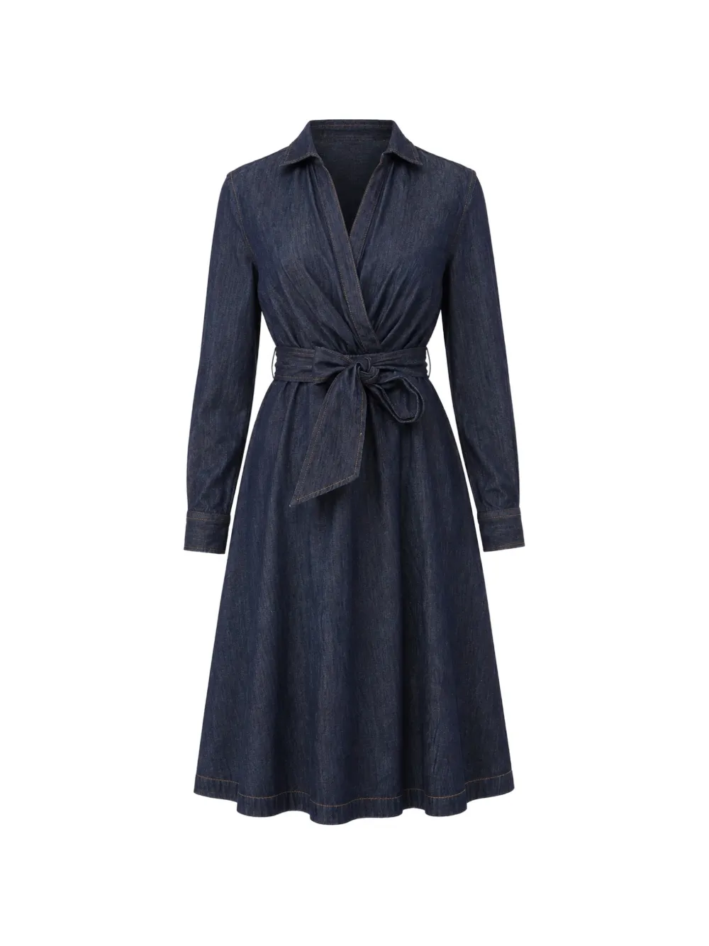 Lauren Ralph Lauren belted wrap mdi dress - Blu