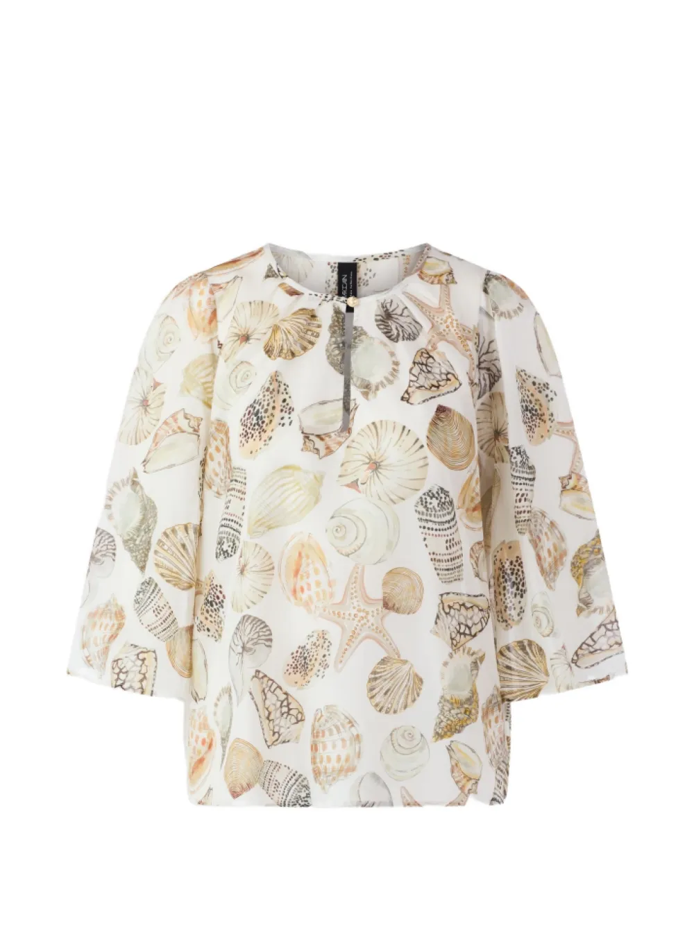MARCCAIN seashell-print blouse - Toni neutri