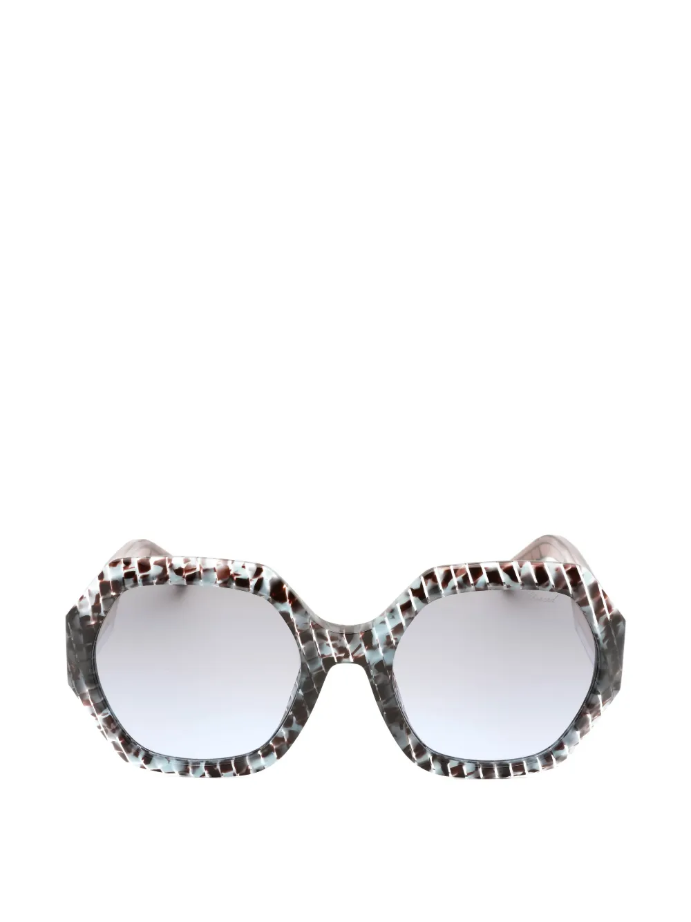 Chopard Eyewear geometric-frame sunglasses - Braun