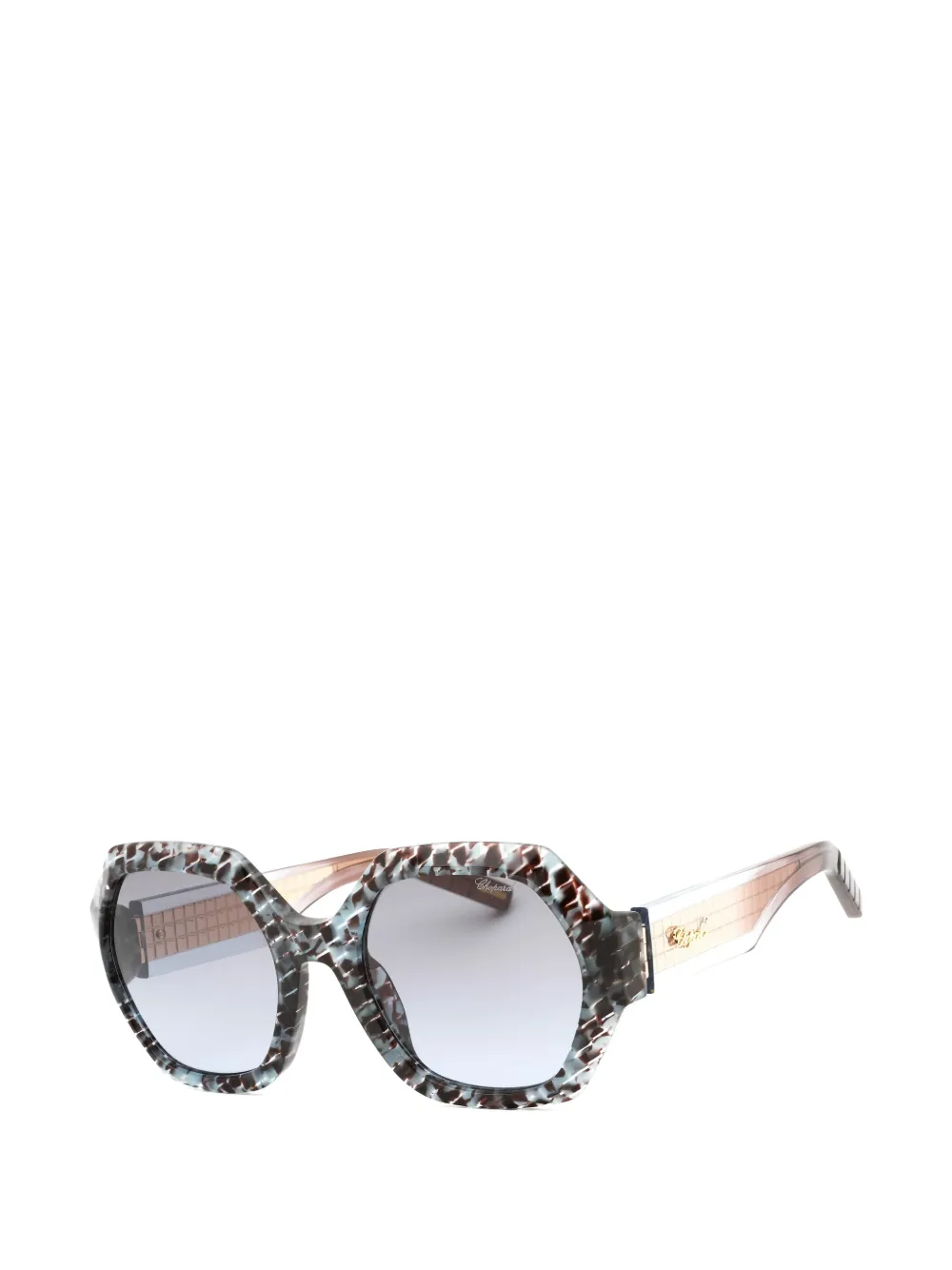  Chopard Eyewear Geometric-frame Sunglasses - Marrone 