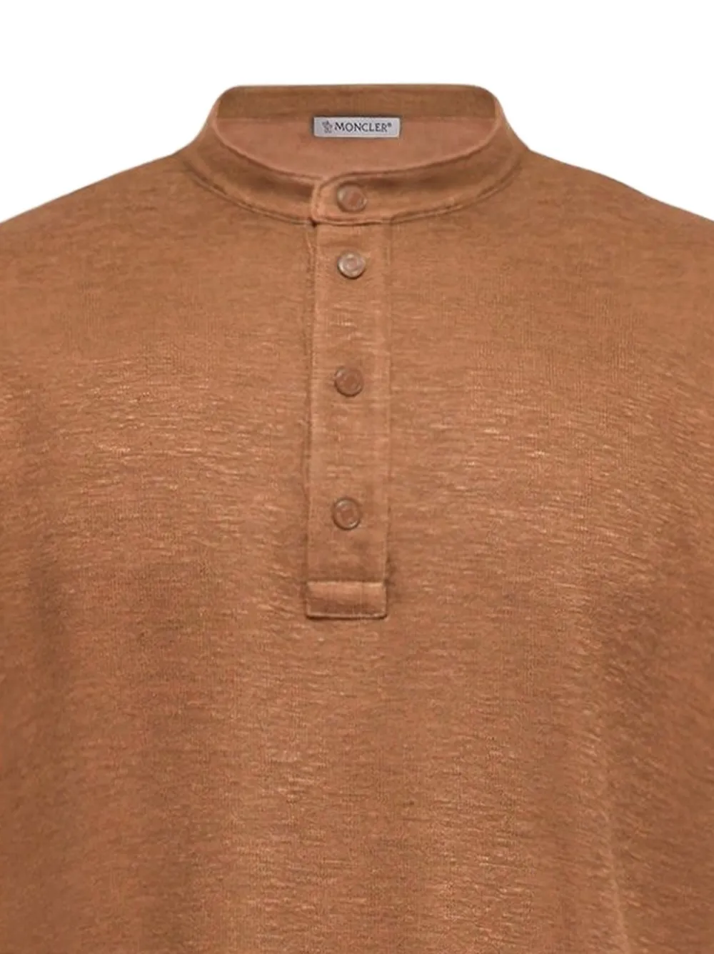 Moncler T-shirt met logopatch Bruin