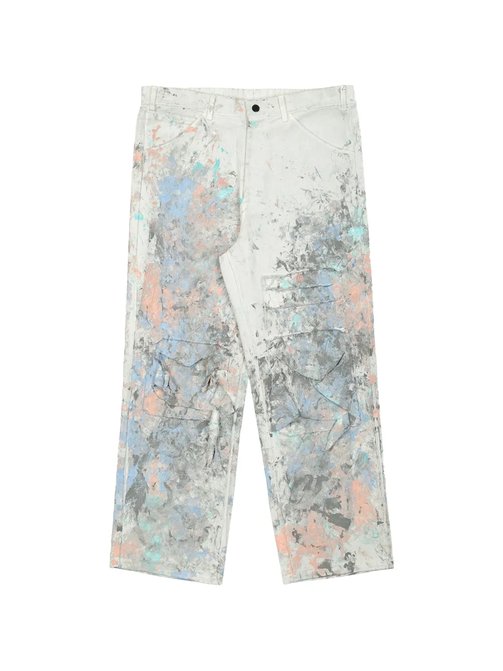 Westfall Paint-splatter Distressed Jeans In White