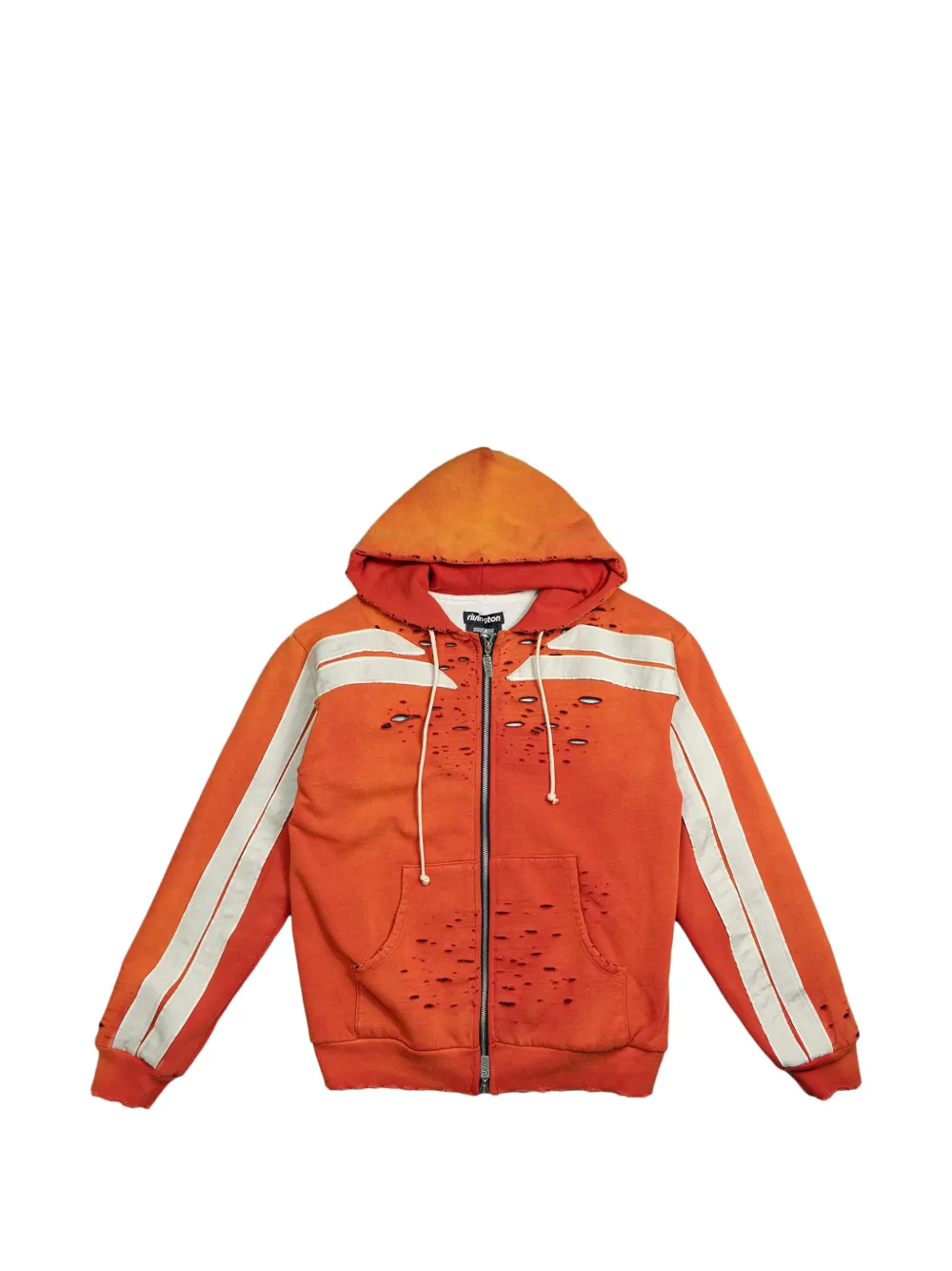 RRR123 Felpa Aporypha Pious con effetto vissuto - Arancione