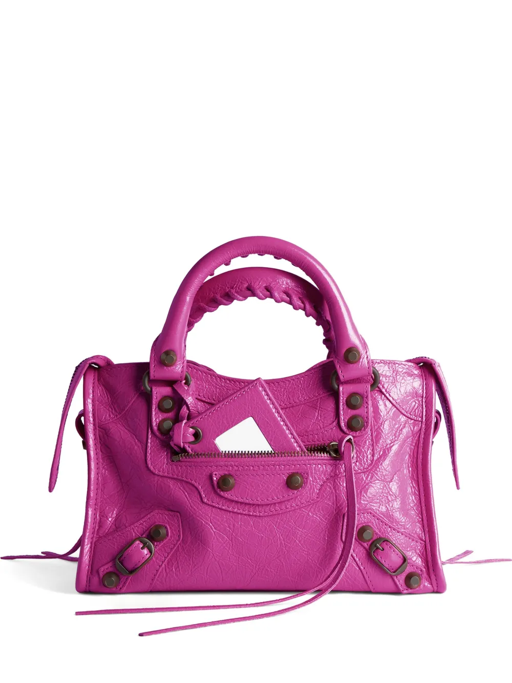 Balenciaga mini Le City studded shoulder bag - Rosa
